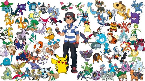 all of ash's pokemon|all pokemon ash own.